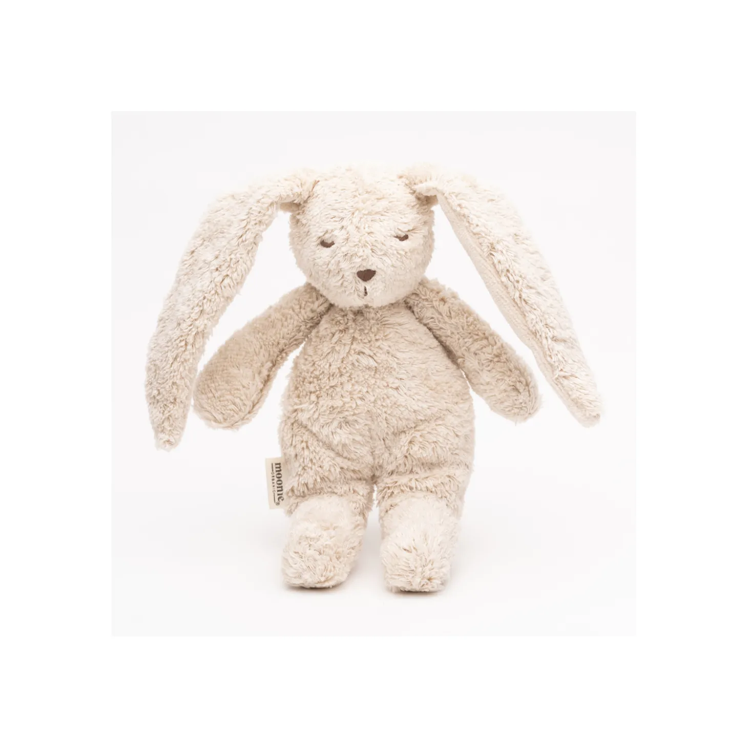 Moonie Peluche Petit Lapin sensoriel en coton bio Sable