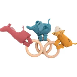 Moulin Roty Anneau-hochet en bois Girafe Sous mon baobab