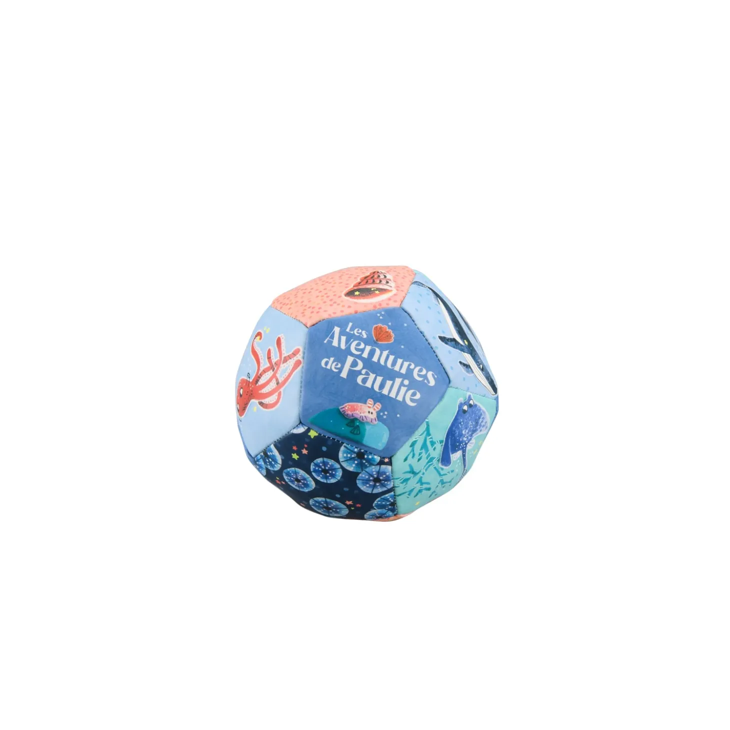 Moulin Roty Ballon souple Les aventures de Paulie Multicolore 10 cm