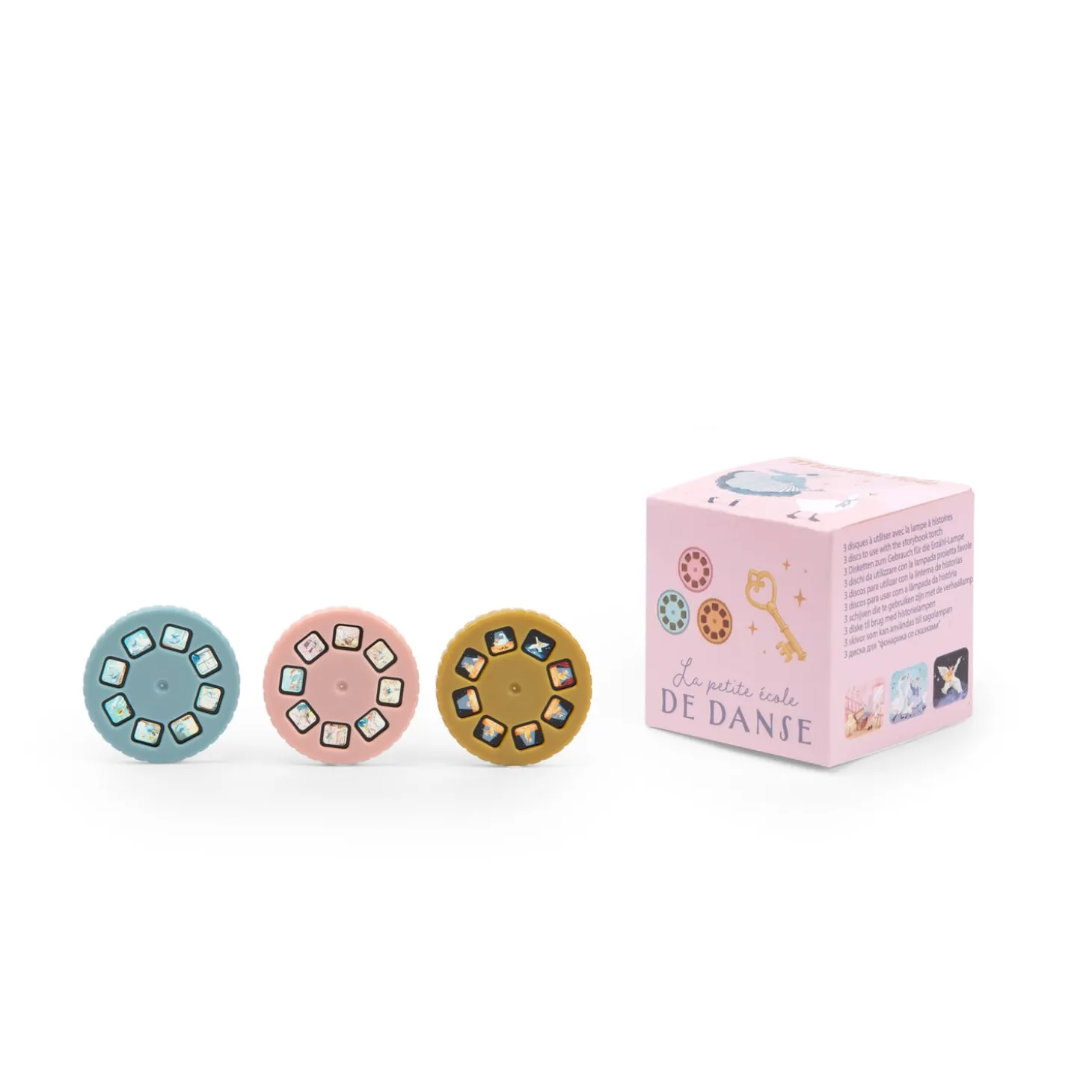 Moulin Roty Boîte de 3 disques pour lampe à histoires La petite école de danse Multicolore