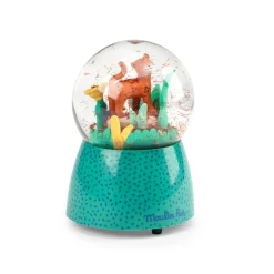 Moulin Roty Boule à neige musicale La forêt Mawa Vert