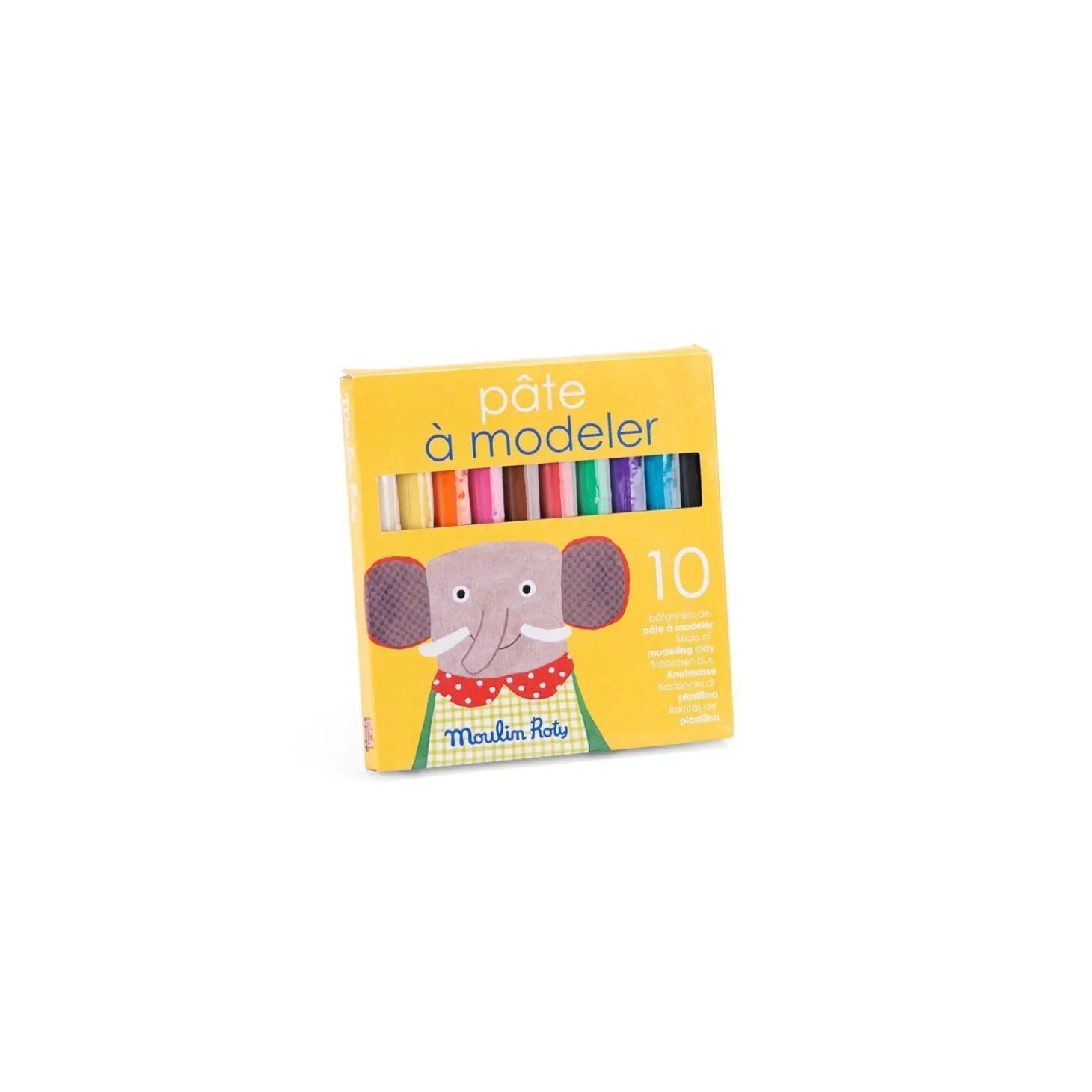 Moulin Roty 10 bâtonnets de pâte à modeler Les Popipop Multicolore