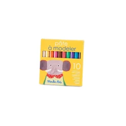 Moulin Roty 10 bâtonnets de pâte à modeler Les Popipop Multicolore