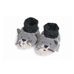 Moulin Roty                    Chaussons chat Fernand Les Moustaches    Mixte            0-6 mois