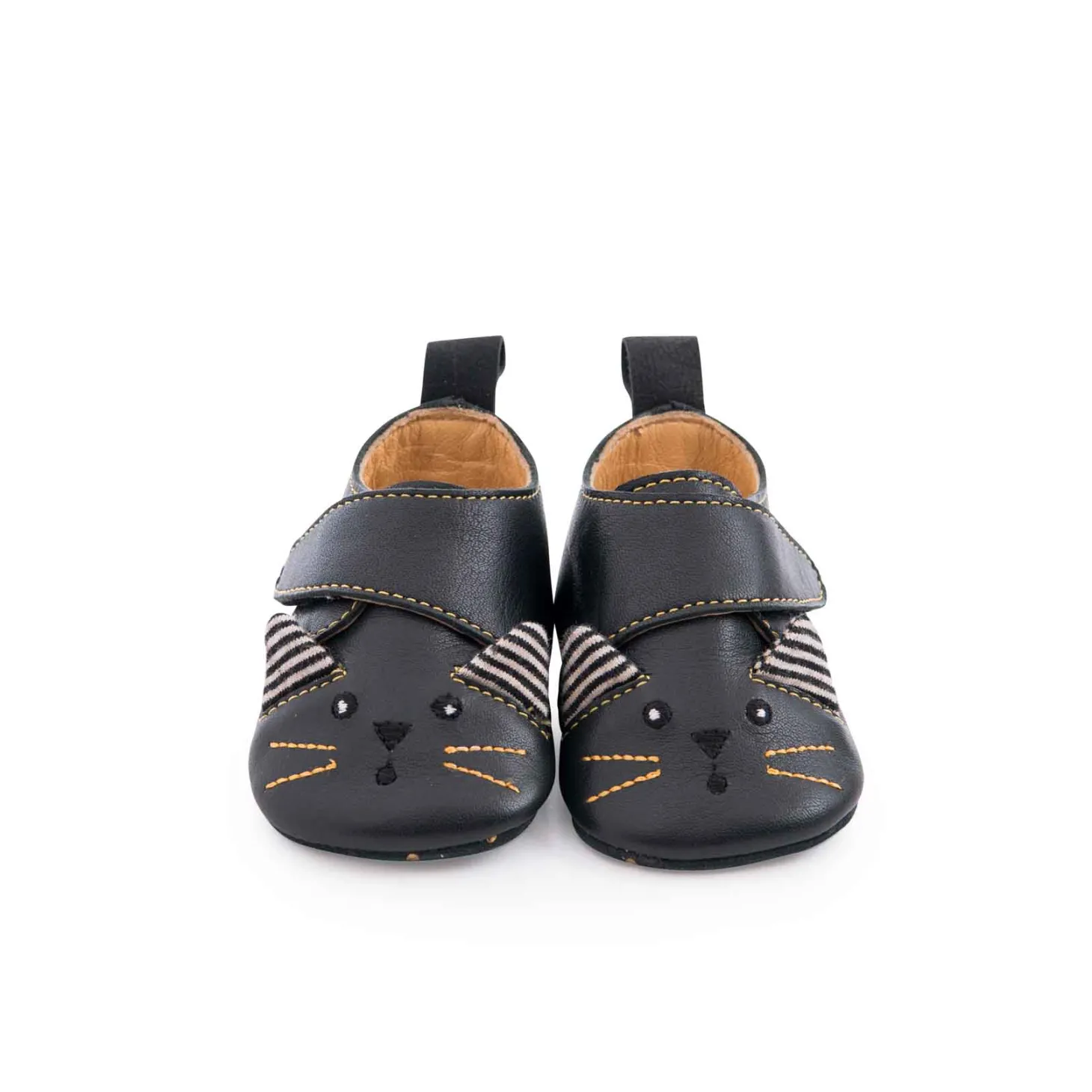Moulin Roty Chaussons cuir chat Les moustaches Mixte