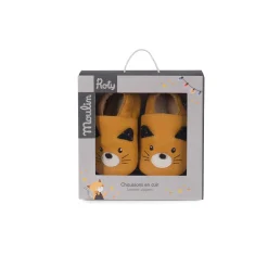 Moulin Roty                    Chaussons cuir chat Les moustaches    Mixte            0-6 mois