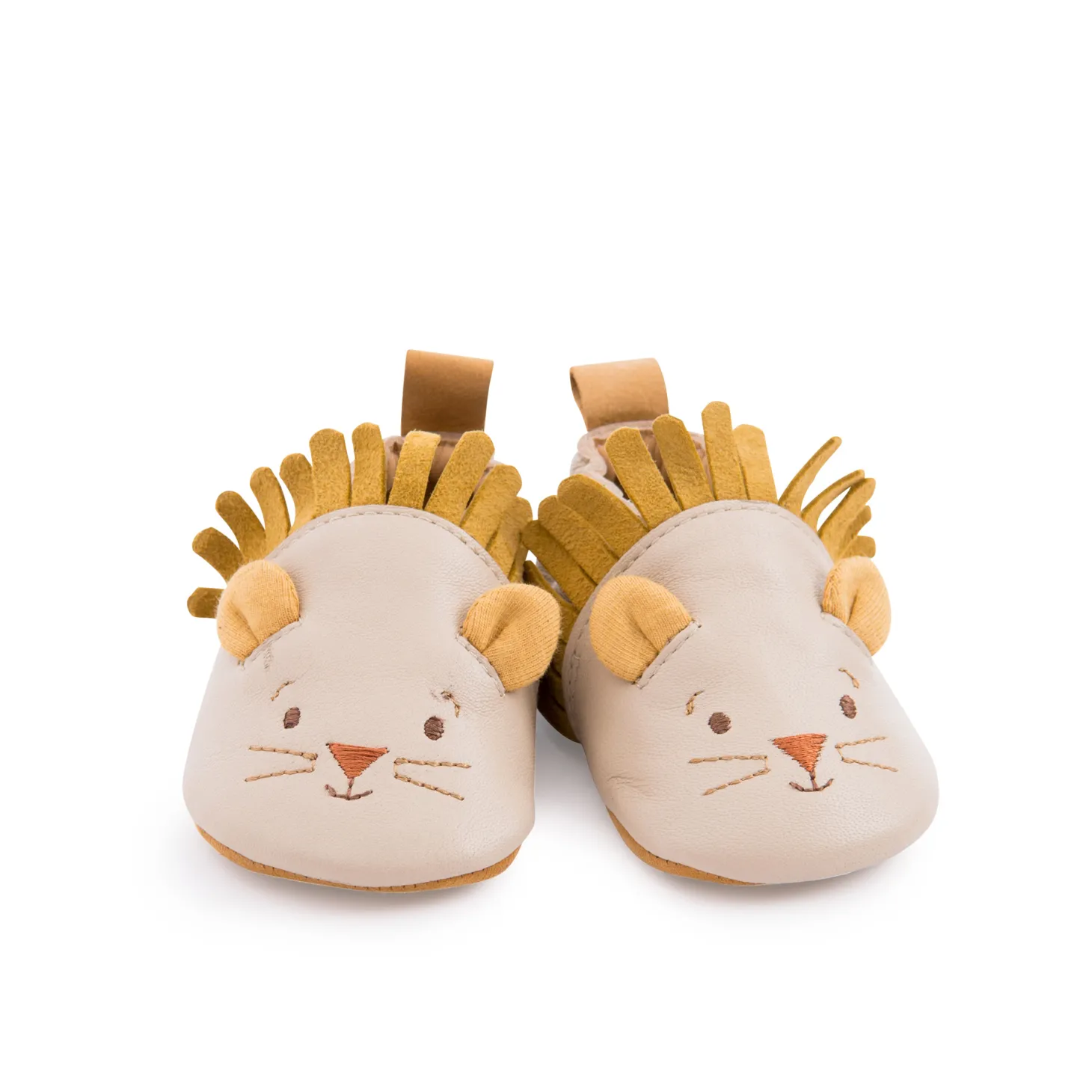 Moulin Roty Chaussons cuir lion Sous mon baobab Mixte