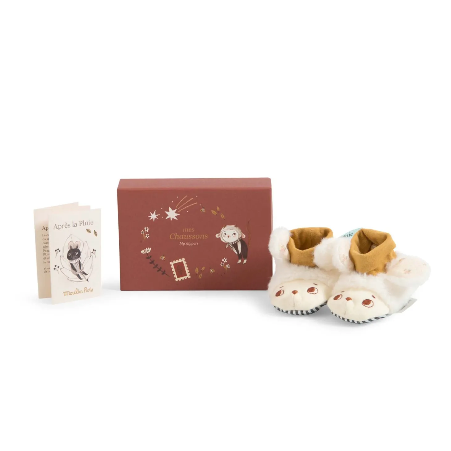 Moulin Roty Chaussons Mouton Après La Pluie Mixte 0-6 mois