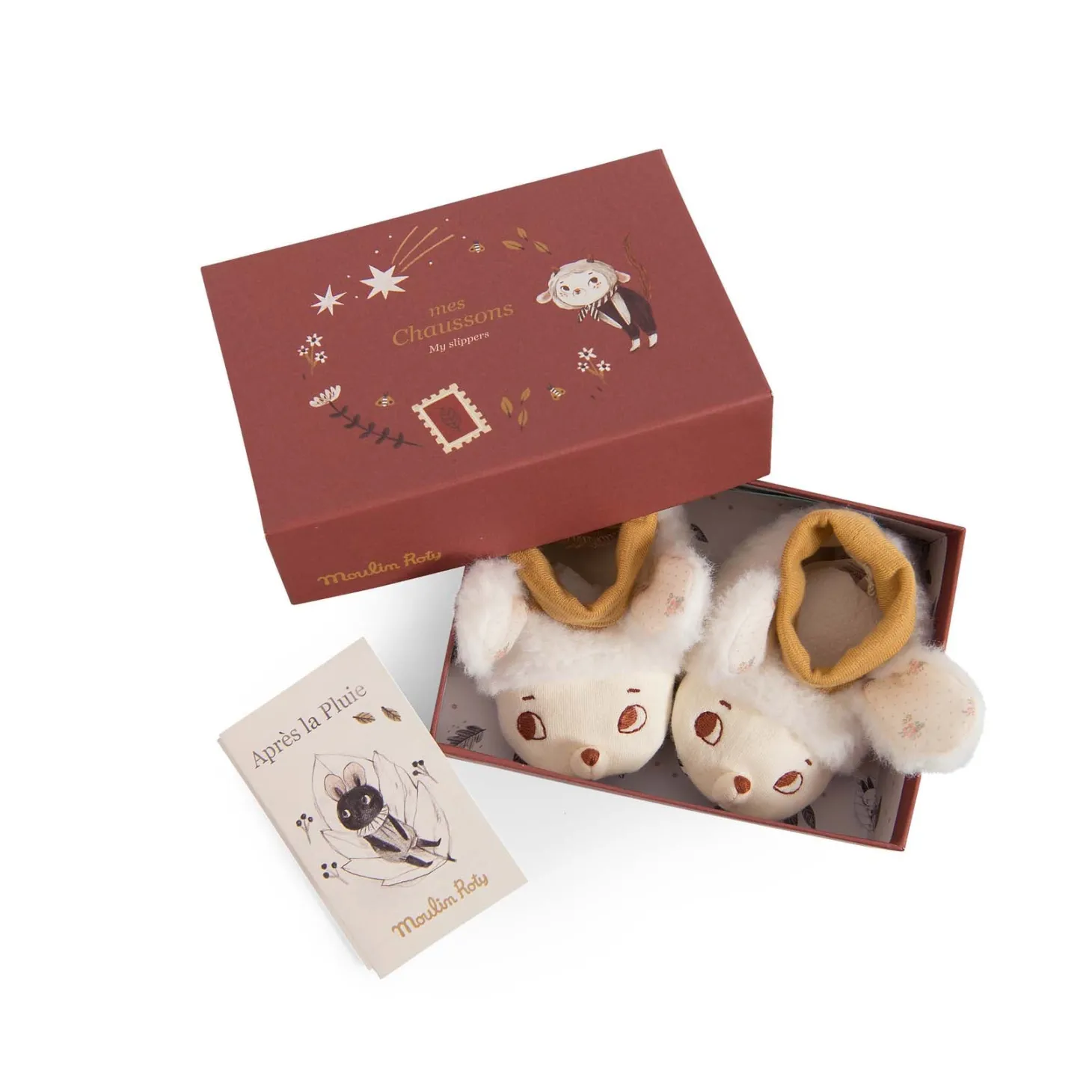 Moulin Roty Chaussons Mouton Après La Pluie Mixte 0-6 mois