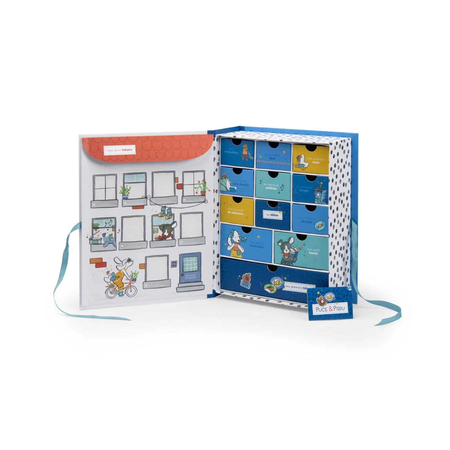 Moulin Roty Coffret naissance Puce & Pilou Multicolore