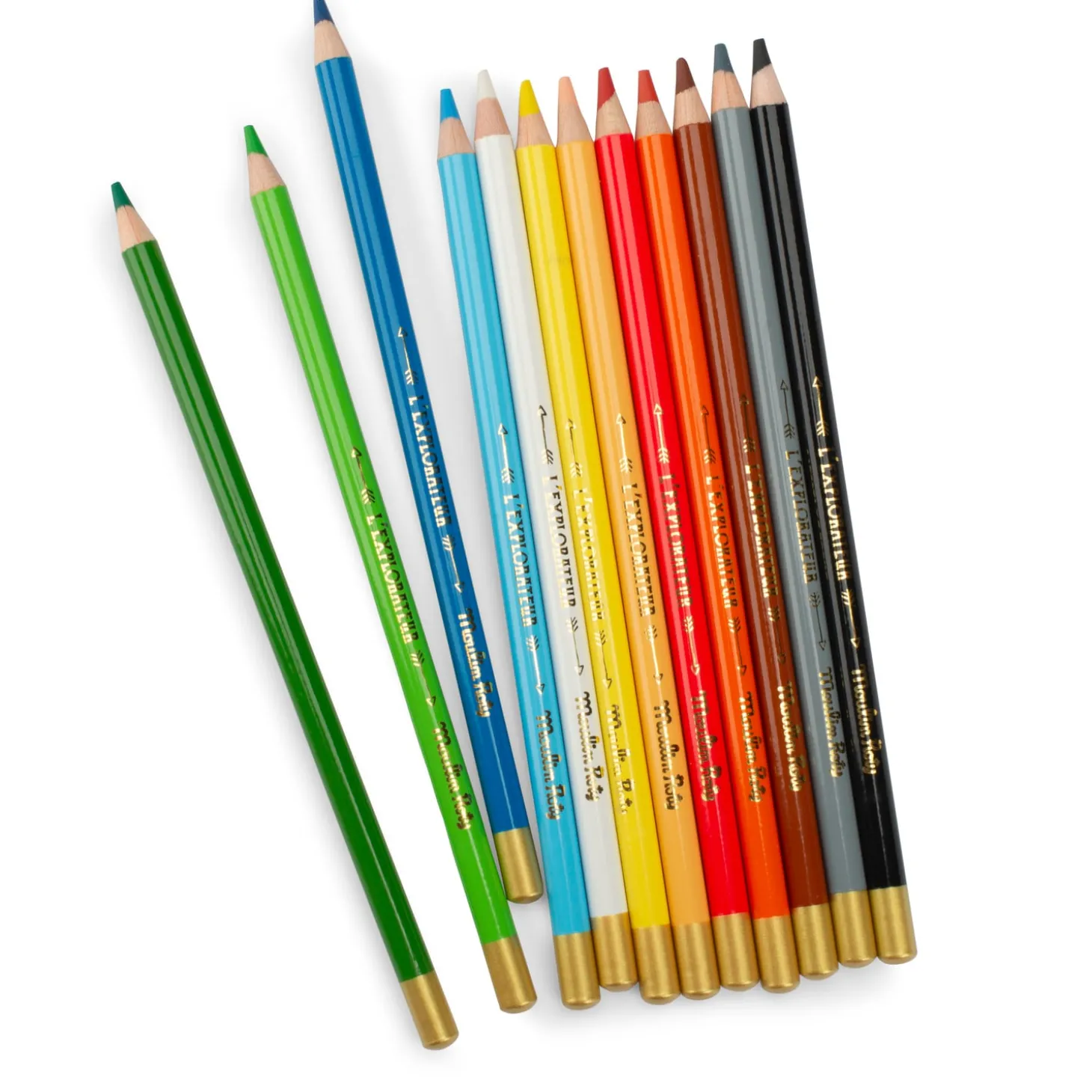 Moulin Roty 12 crayons de couleurs L'Explorateur Le Jardin du Moulin Multicolore