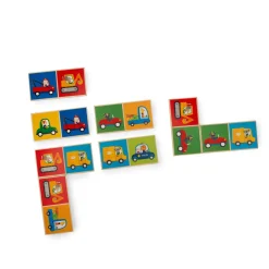 Moulin Roty                    Domino véhicules en bois Les Popipop    Multicolore