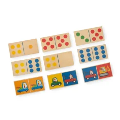 Moulin Roty                    Domino véhicules en bois Les Popipop    Multicolore