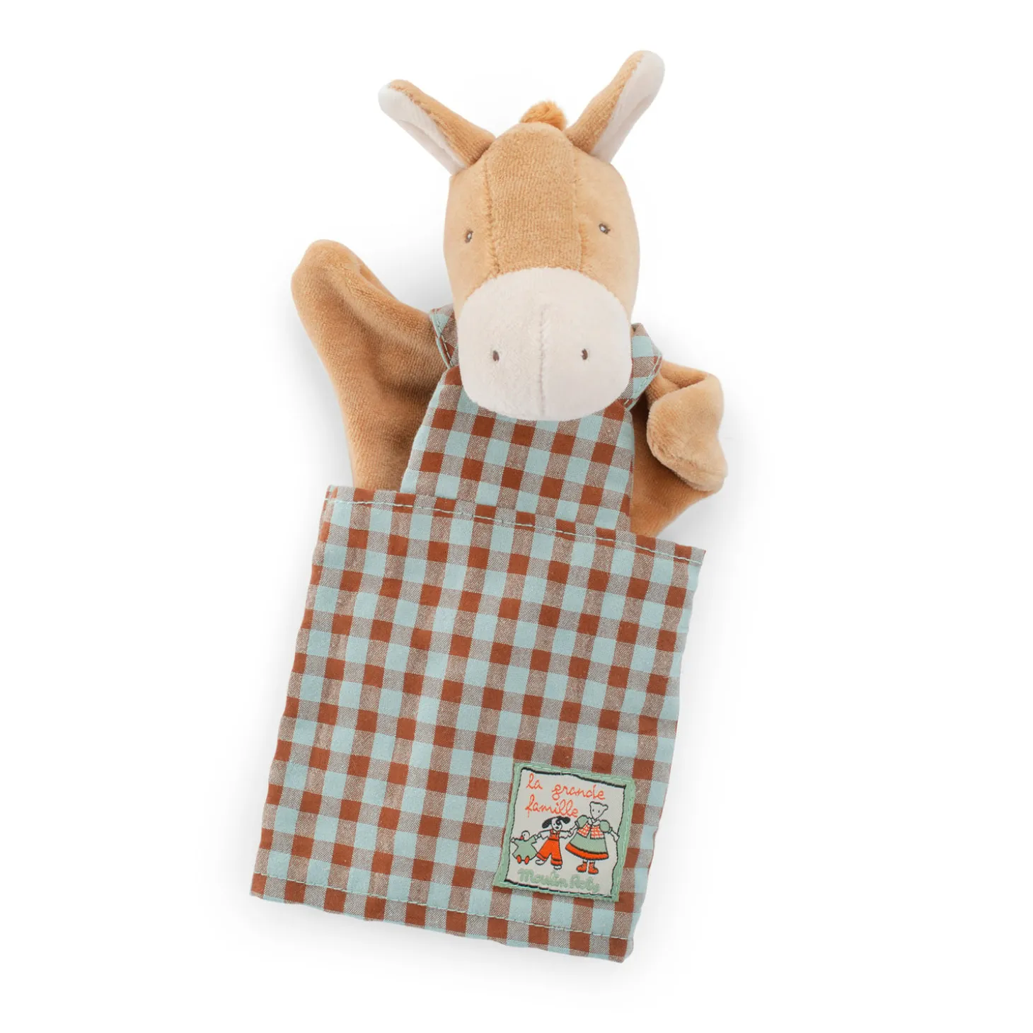 Moulin Roty Doudou Hugo le cheval Les marionnettes Marron