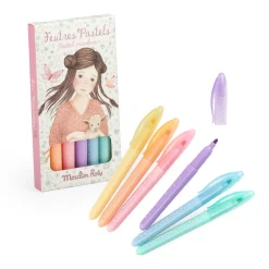 Moulin Roty 6 feutres pastels Les Rosalies Multicolore