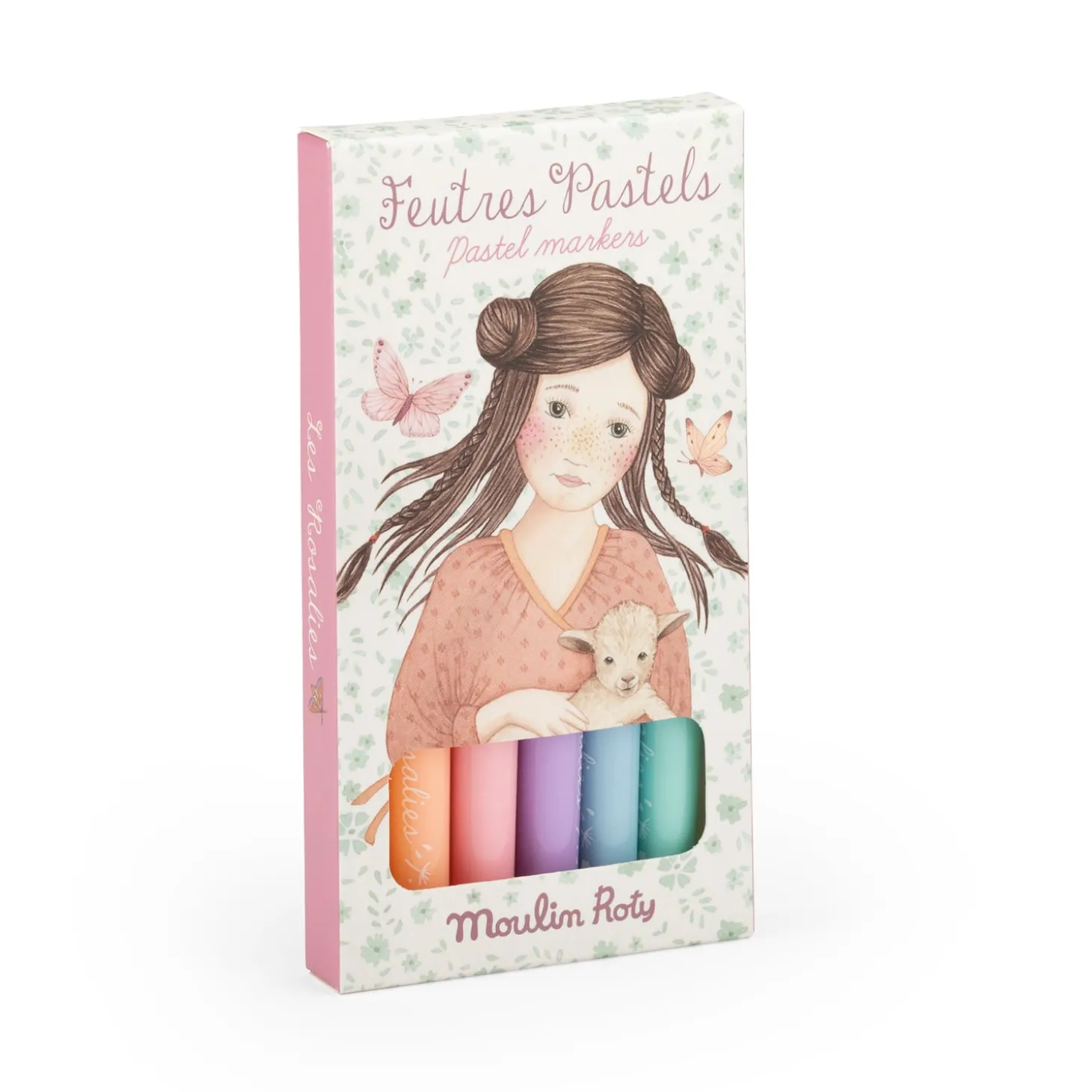 Moulin Roty 6 feutres pastels Les Rosalies Multicolore