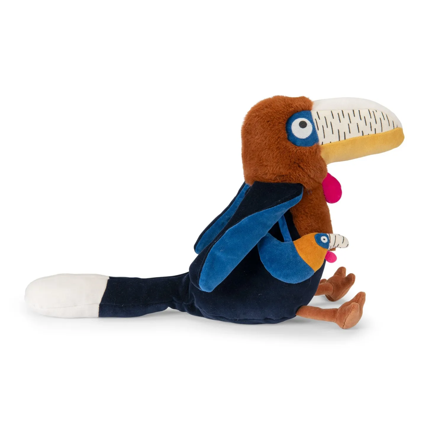 Moulin Roty Grand calao Litchi d'activités La forêt Mawa Bleu nuit