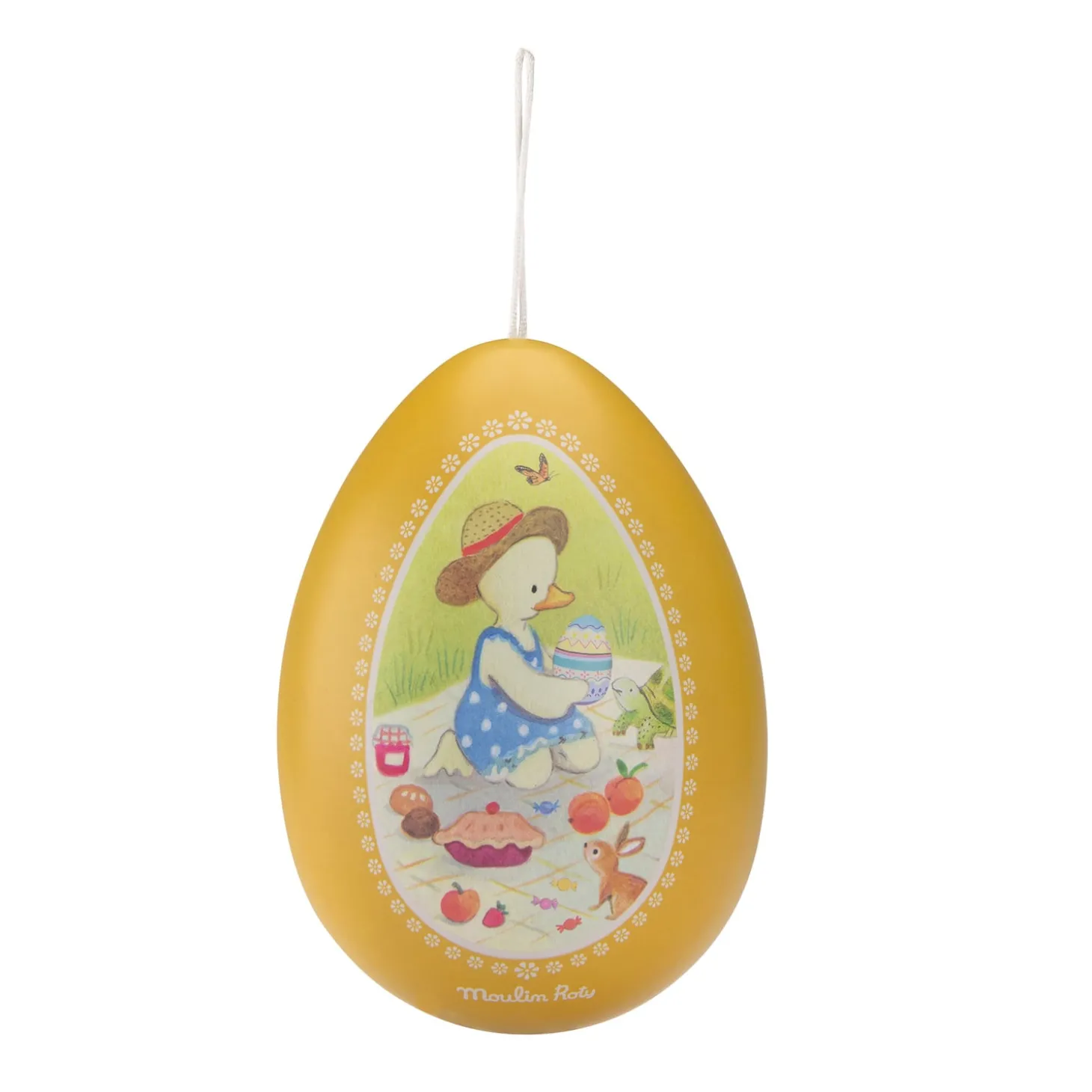Moulin Roty Grand oeuf métal jaune La Grande famille Jaune