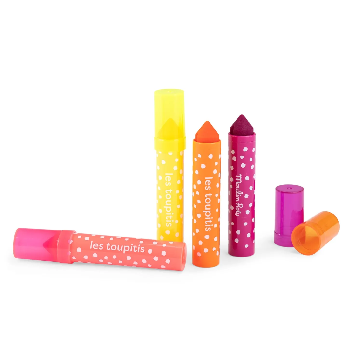 Moulin Roty 12 gros feutres pointes coniques Les Toupitis Multicolore
