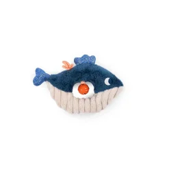 Moulin Roty Hochet baleine Les aventures de Paulie Bleu /Crème 16 cm