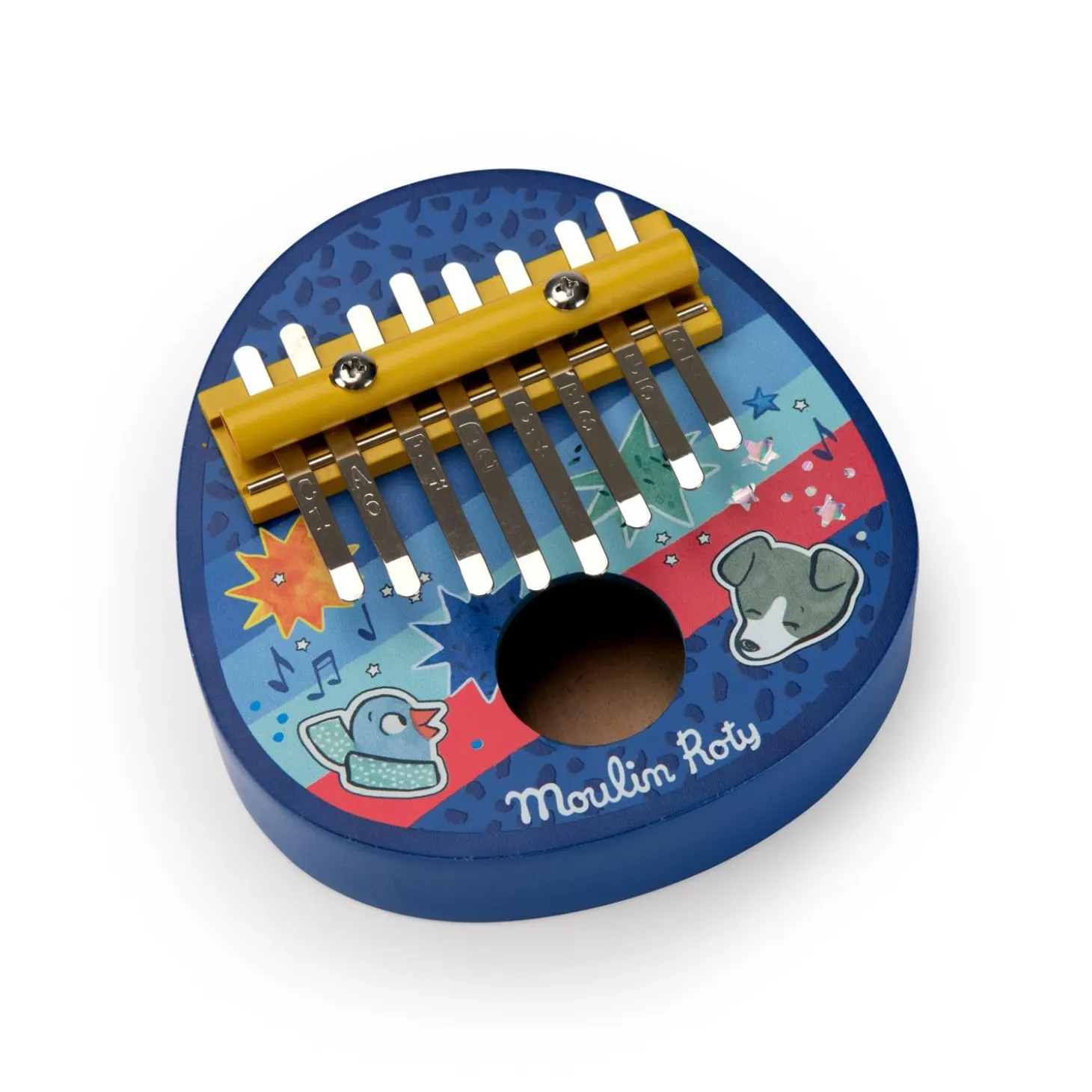 Moulin Roty Kalimba Puce & Pilou Multicolore