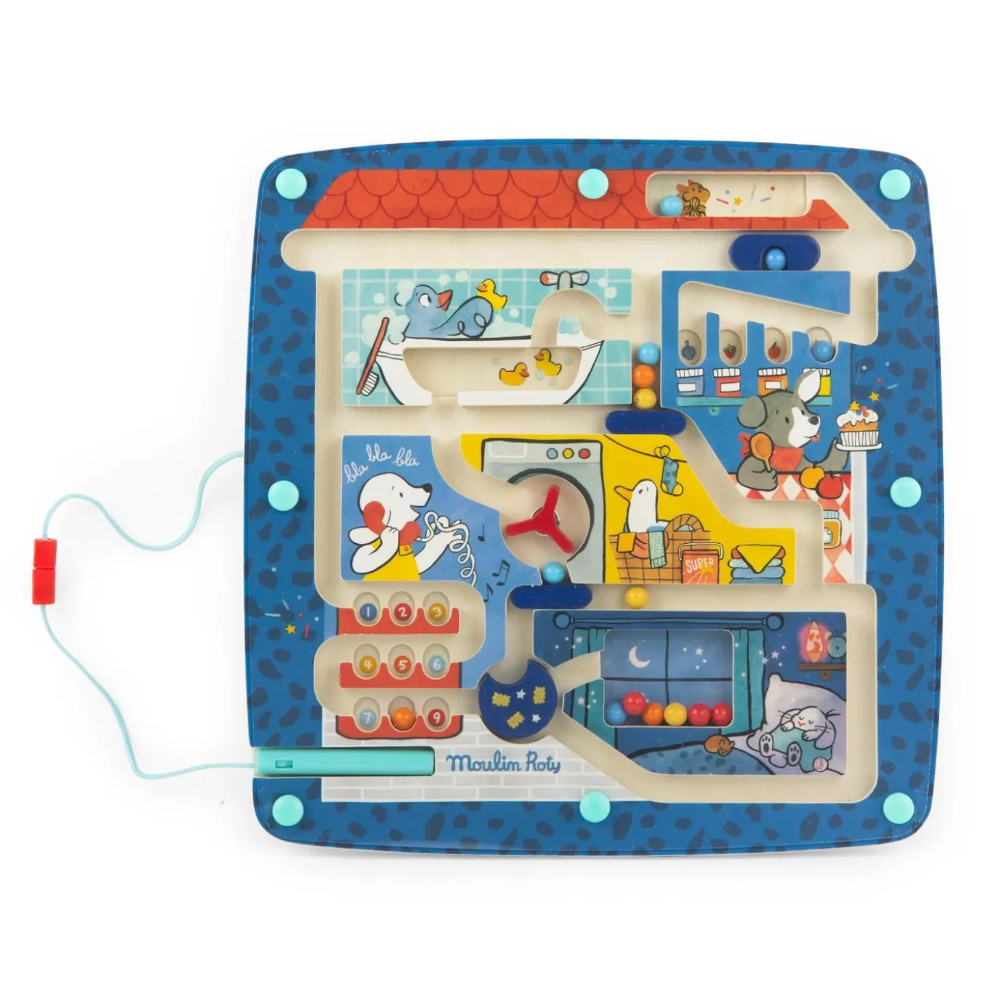 Moulin Roty Labyrinthe magnétique Puce & Pilou Multicolore