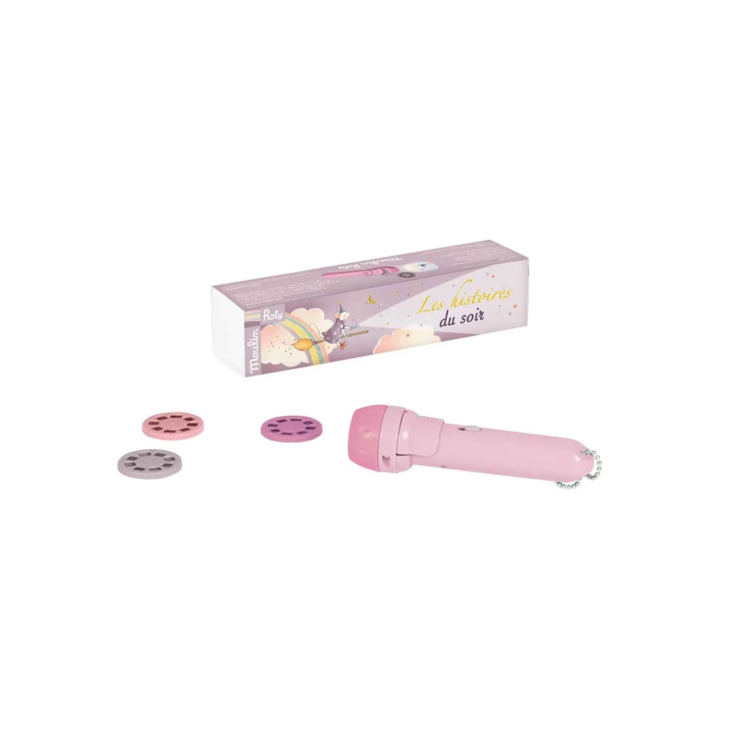 Moulin Roty Lampe à histoires Les petites merveilles Rose