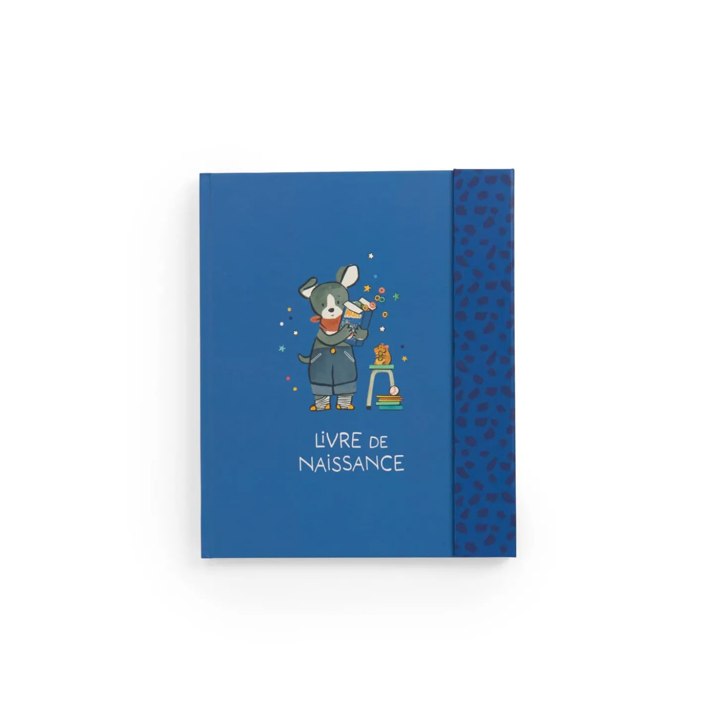 Moulin Roty Livre de naissance Puce & Pilou (80 pages) Bleu