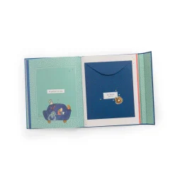 Moulin Roty Livre de naissance Puce & Pilou (80 pages) Bleu