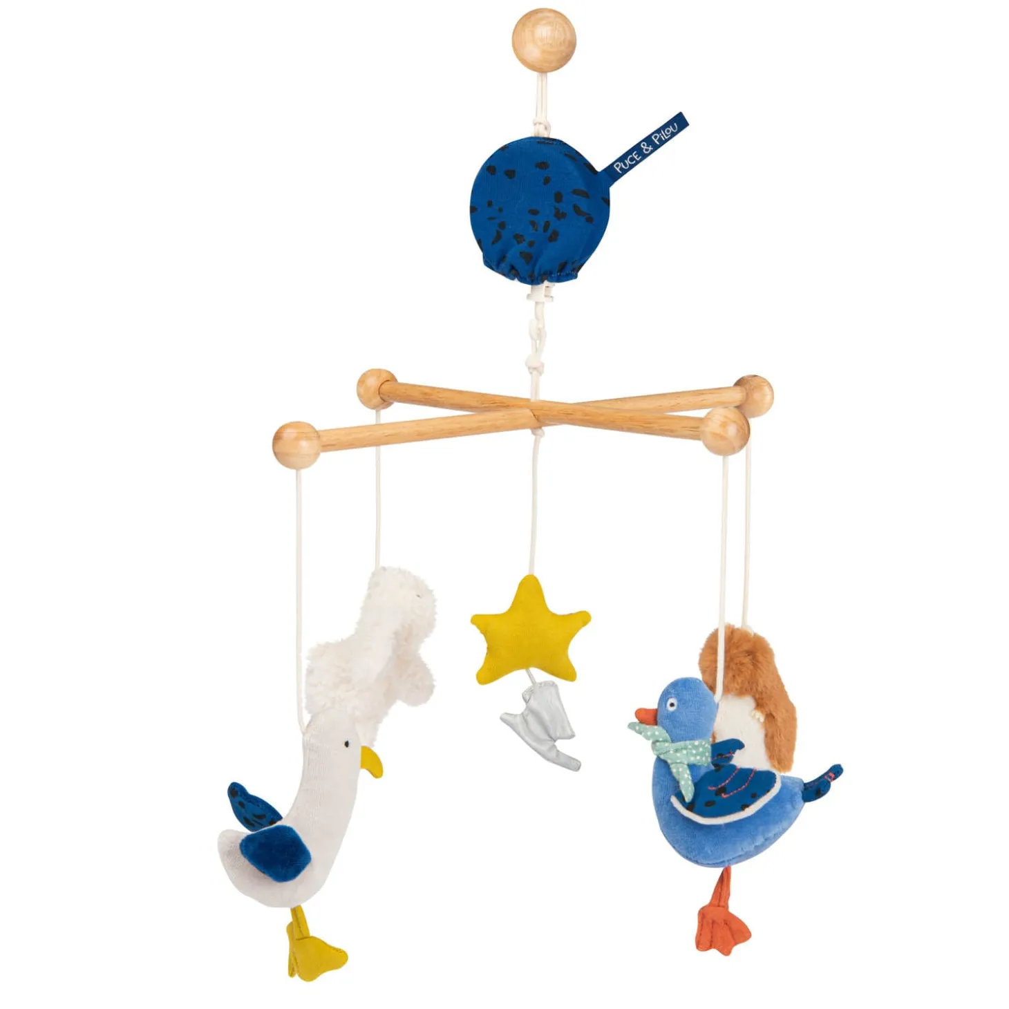 Moulin Roty Mobile musical croisillon Puce & Pilou Multicolore 0-6 mois