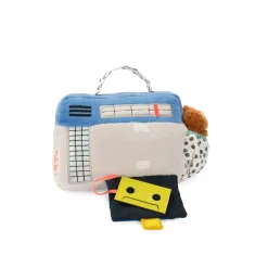 Moulin Roty                    Peluche musical Radio cassette Puce & Pilou    Multicolore
