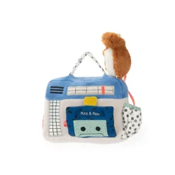 Moulin Roty                    Peluche musical Radio cassette Puce & Pilou    Multicolore