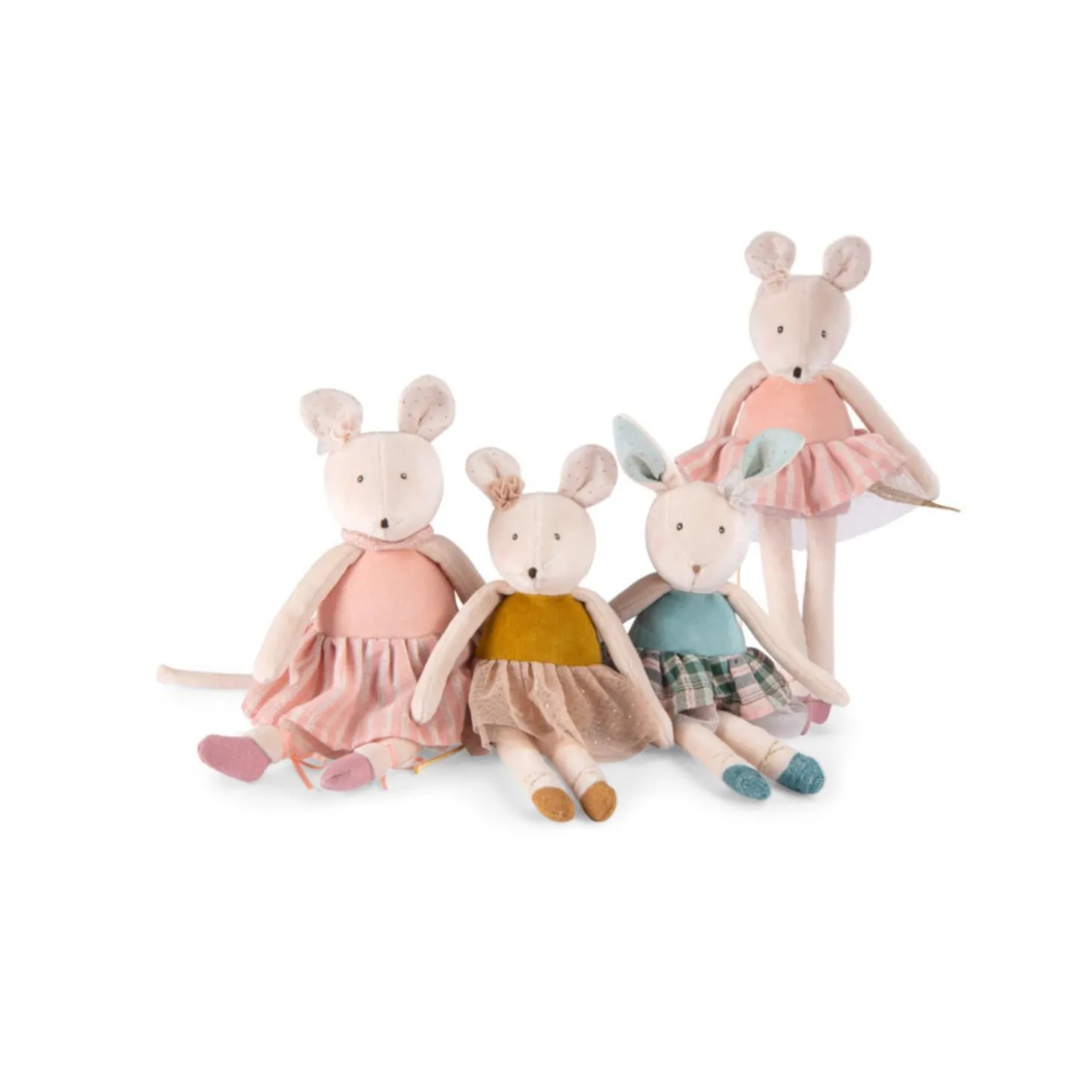 Moulin Roty Petite souris La petite école de danse Rose/Crème