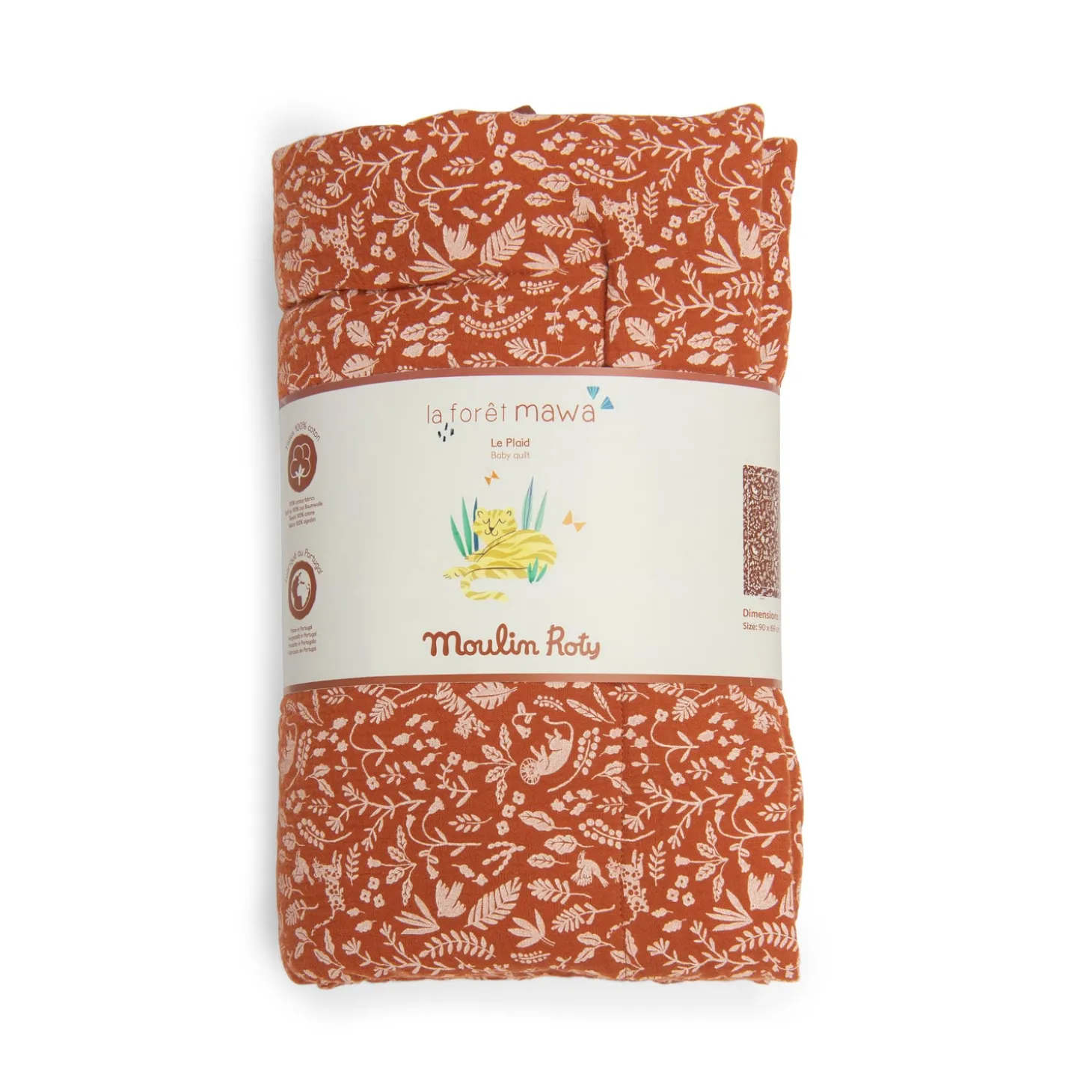 Moulin Roty Plaid Feuillage La forêt Mawa Marron