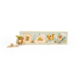 Moulin Roty Puzzle encastrable 4 animaux Trois petits lapins Multicolore