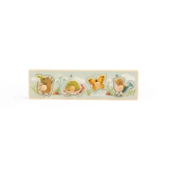 Moulin Roty Puzzle encastrable 4 animaux Trois petits lapins Multicolore