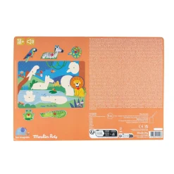Moulin Roty                    Puzzle sonore animaux en bois Les Toupitis    Multicolor