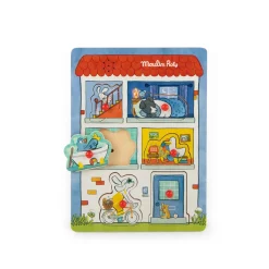 Moulin Roty Puzzle sonore Puce & Pilou Multicolore
