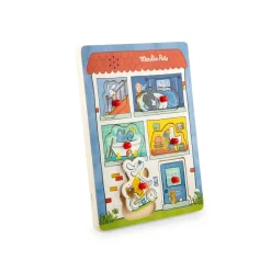 Moulin Roty                    Puzzle sonore Puce & Pilou    Multicolore