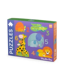 Moulin Roty Puzzles évolutifs animaux (20 pièces) Les Toupitis Multicolore