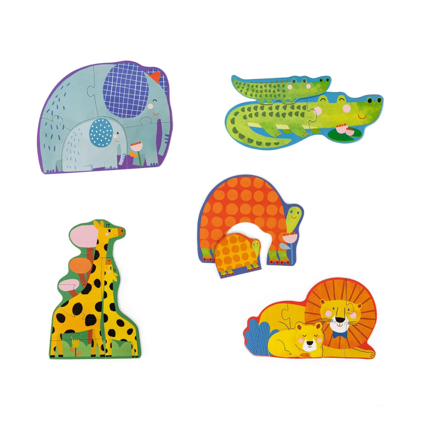 Moulin Roty Puzzles évolutifs animaux (20 pièces) Les Toupitis Multicolore