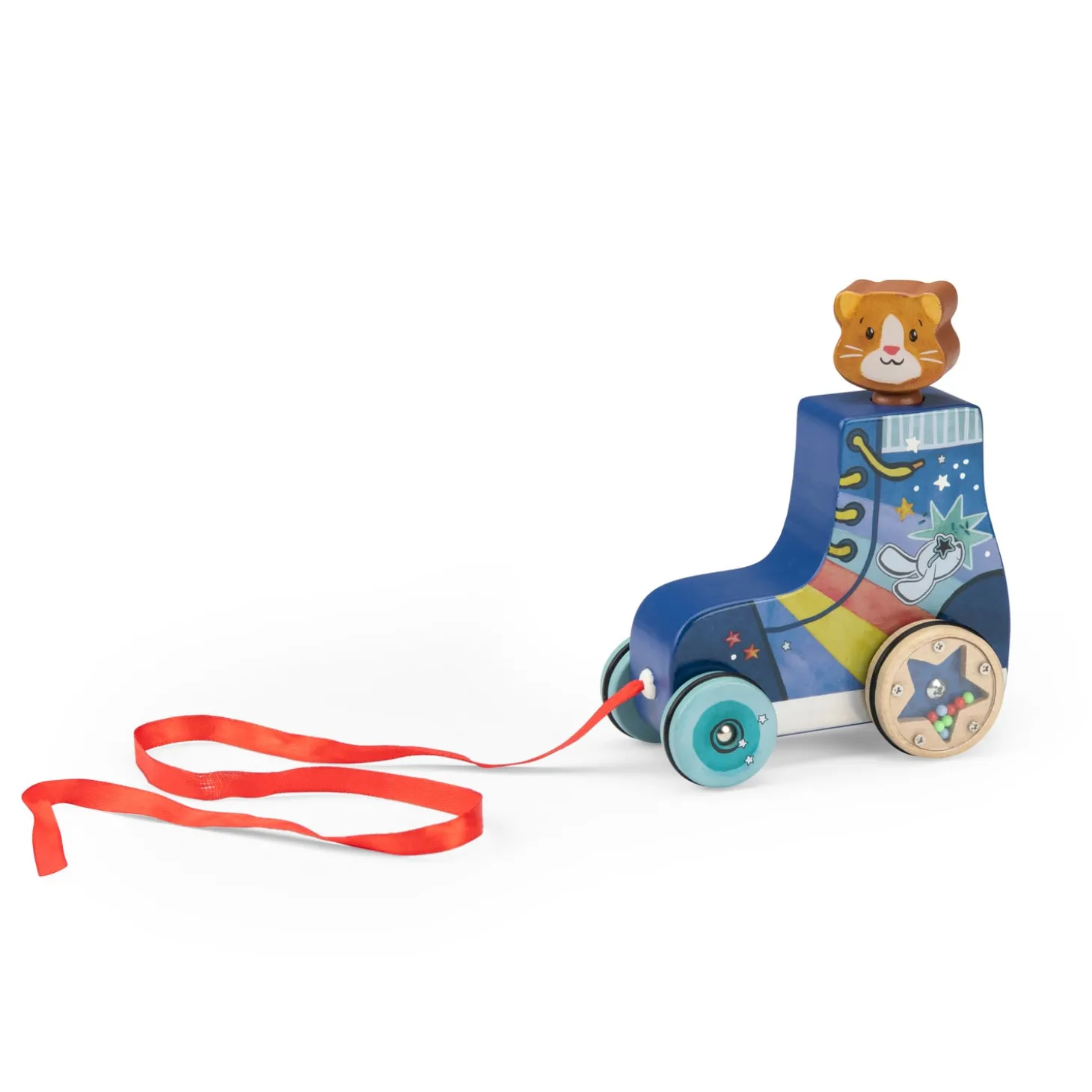 Moulin Roty Roller à tirer Puce & Pilou Multicolore