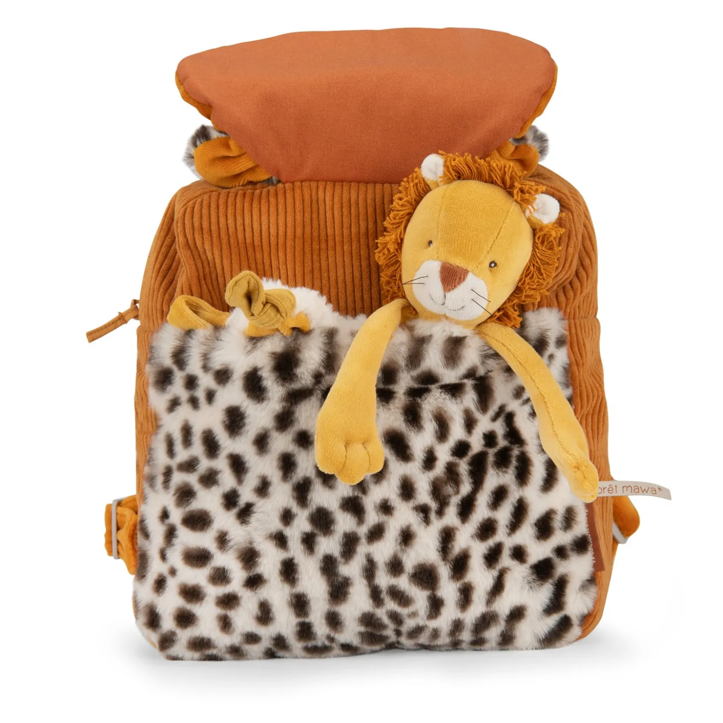 Moulin Roty Sac à dos léopard Taïgo La forêt Mawa Caramel