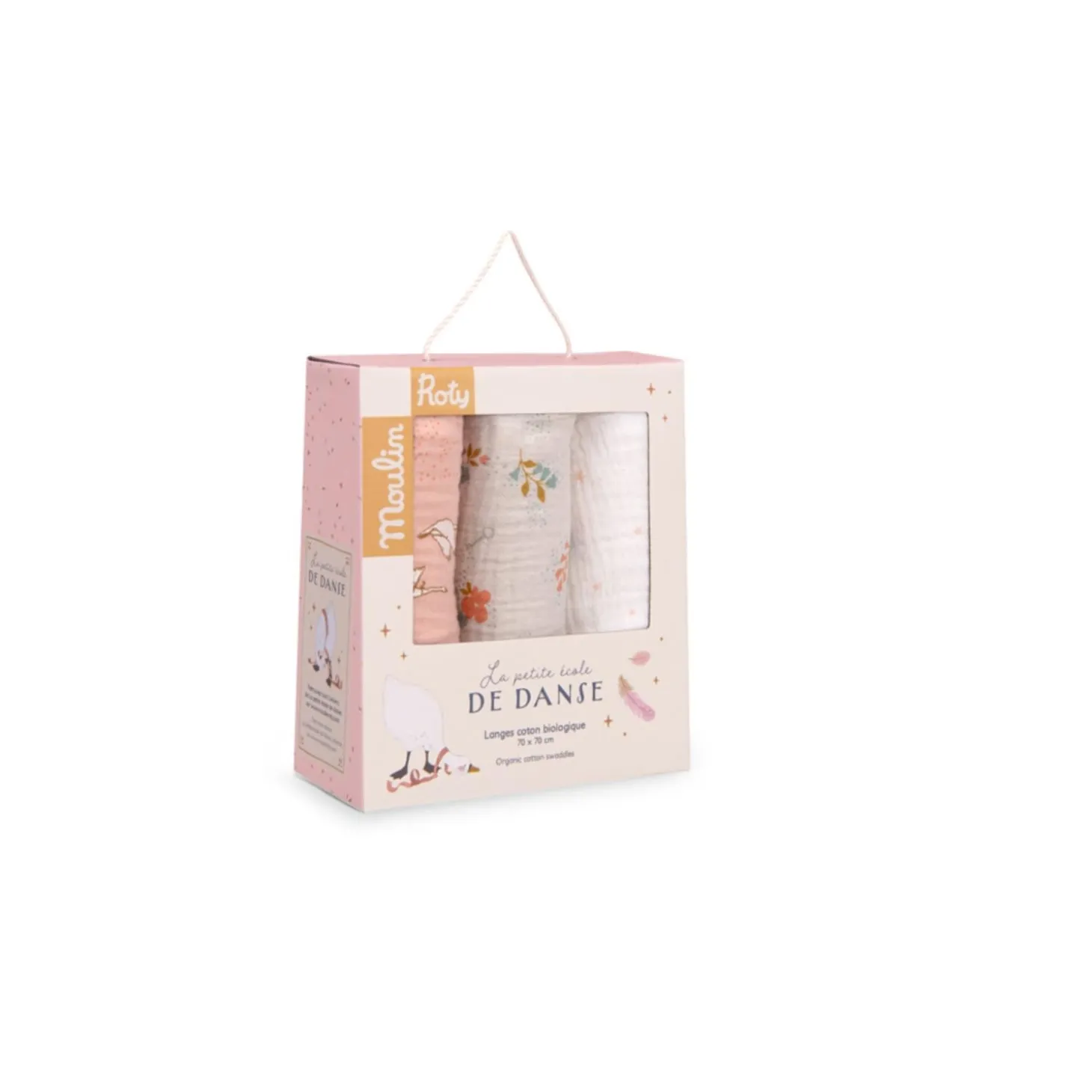 Moulin Roty Set de 3 langes La petite école de danse Multicolore