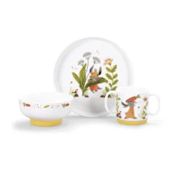 Moulin Roty                    Set vaisselle porcelaine    Blanc/Ocre