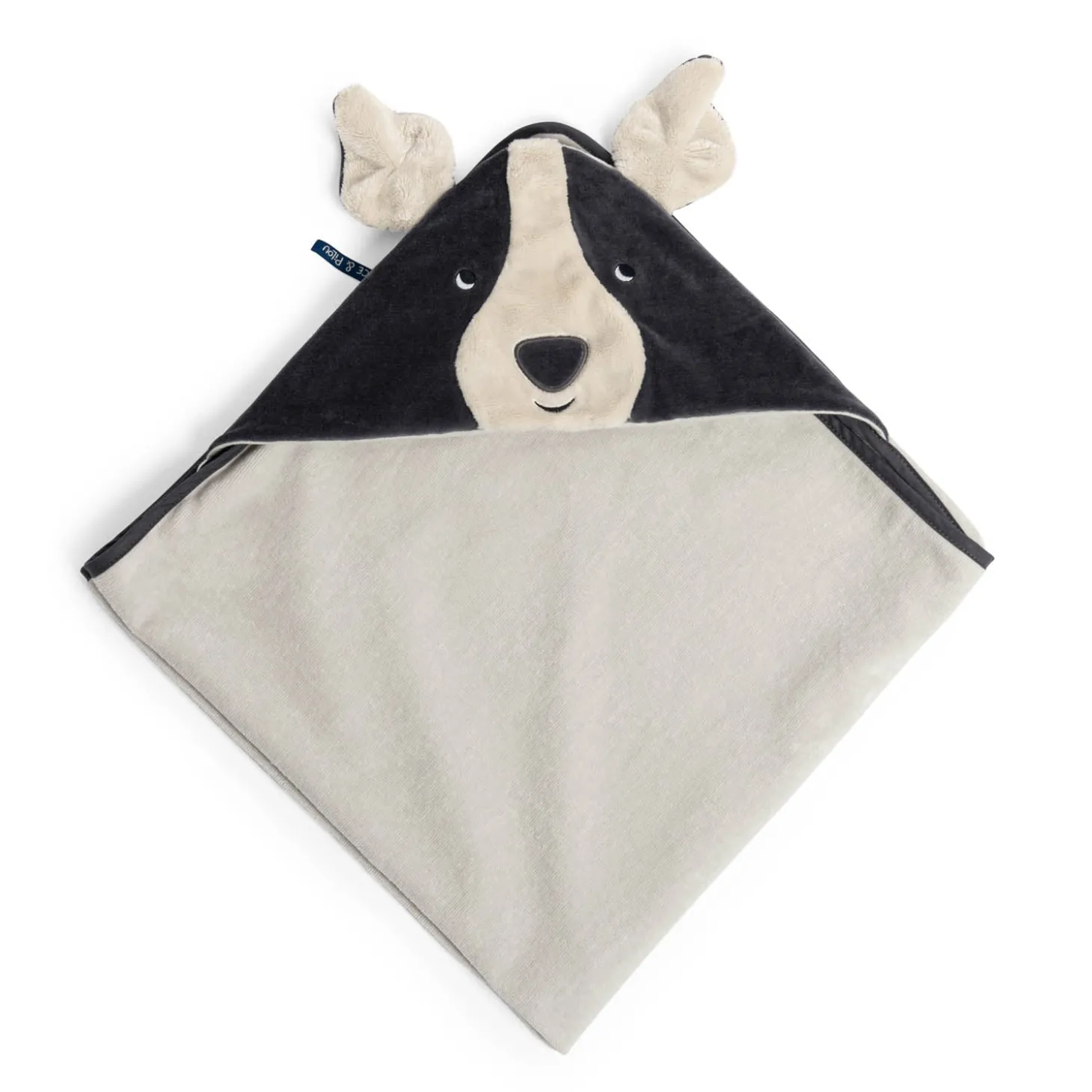 Moulin Roty Sortie de bain Puce & Pilou Gris/Crème