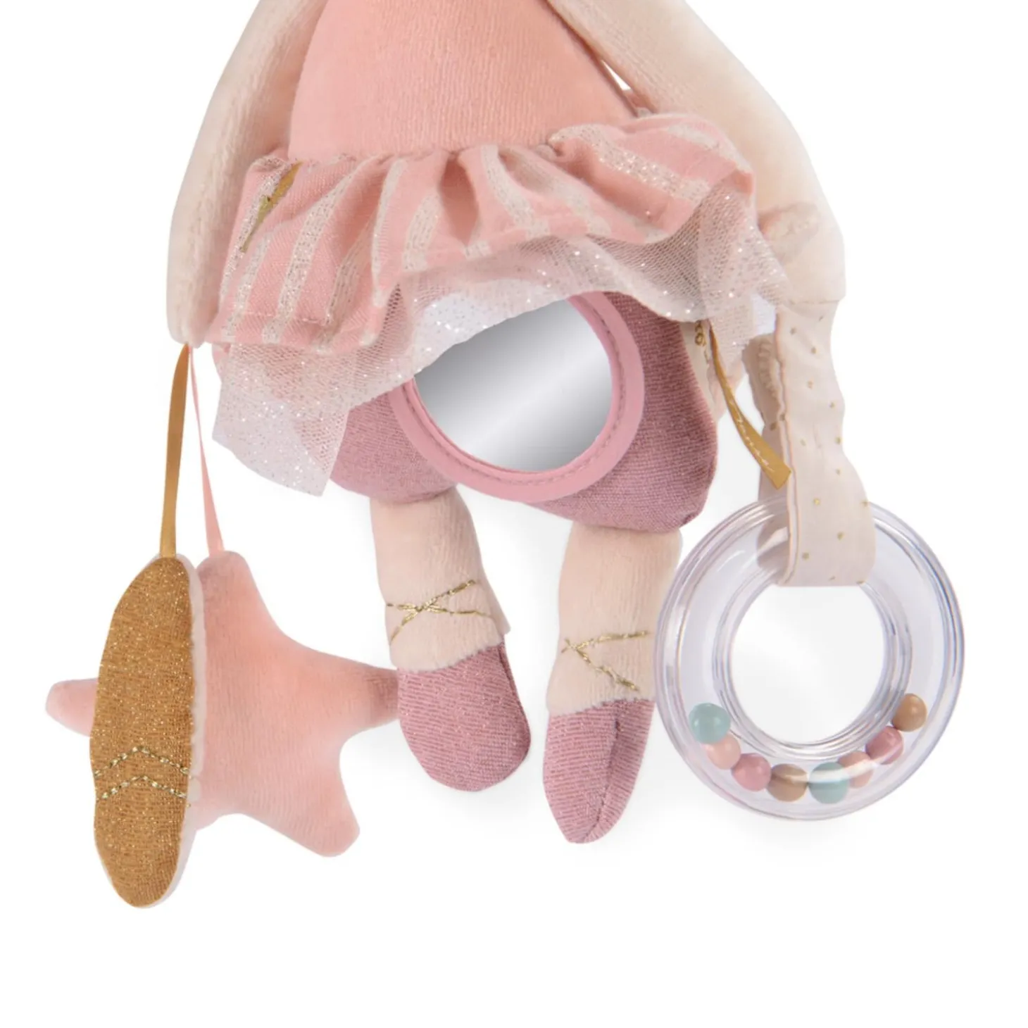 Moulin Roty Souris d'activités à suspendre La petite école de danse Rose/Crème