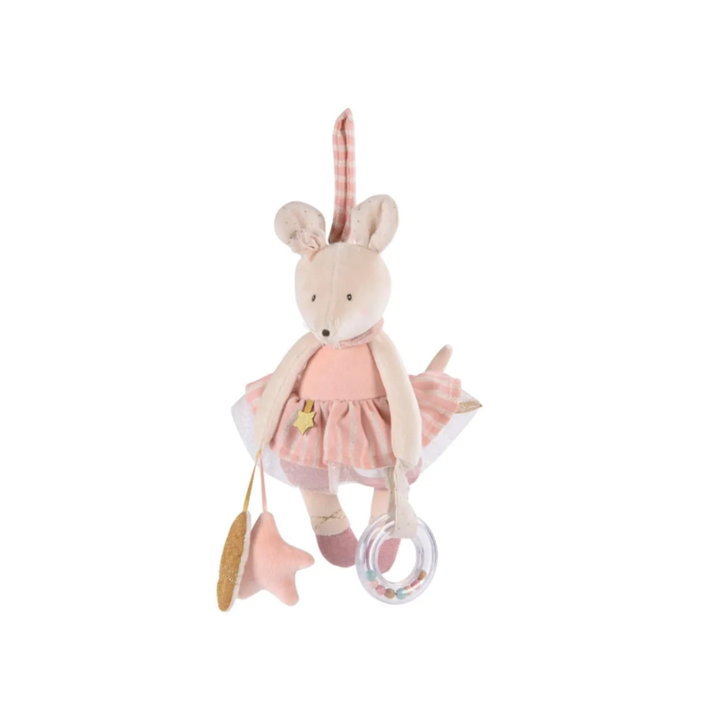 Moulin Roty Souris d'activités à suspendre La petite école de danse Rose/Crème