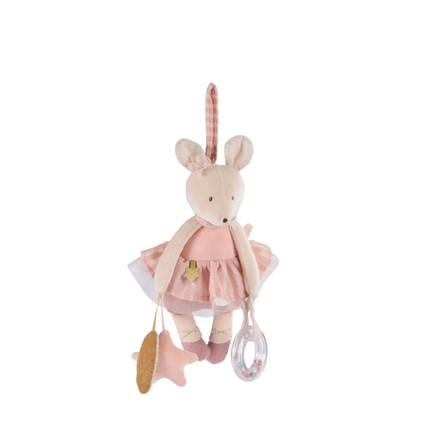 Moulin Roty Souris d'activités à suspendre La petite école de danse Rose/Crème