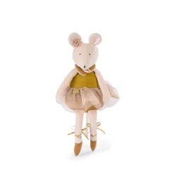 Moulin Roty Souris musicale La petite école de danse Crème/Or